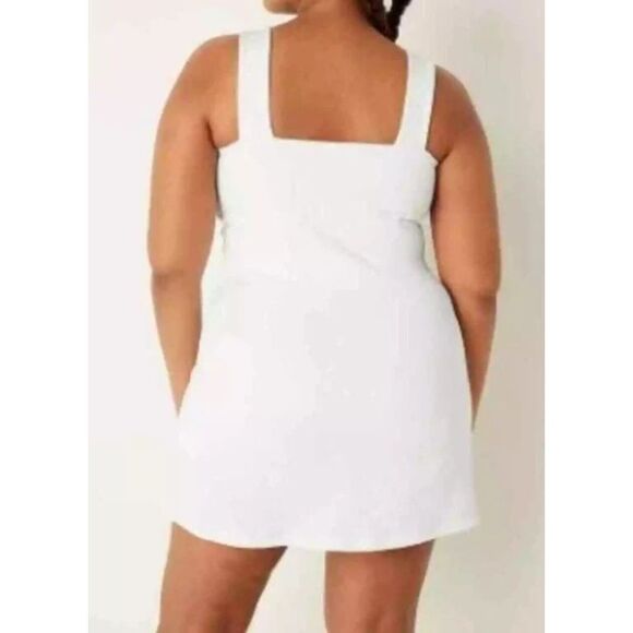 PINK  x Victoria's Secret Women's Sz XL White Ribbed Square Neck Active Dress - Picture 13 of 13